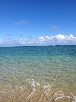 Ocean so blue and clear. Imagine this, right outside your door. 