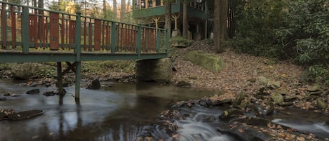 Bridge leading to Creekside Cottage