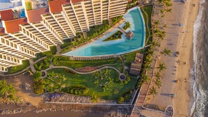 Aerial View of Condo and Pool
