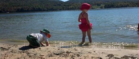 Our children enjoying the beach at Bald Eagle State Park