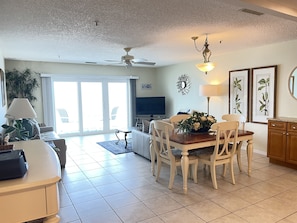 A breathtaking view of the Gulf of Mexico the second that you walk in the condo.