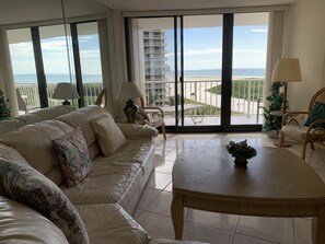 Beach and Gulf View from Living Room