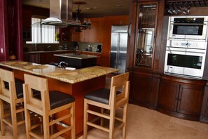 Our Breakfast Nook Area with Dual Convection Ovens & Microwave 