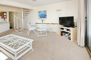 Stairs to loft bedroom from living room