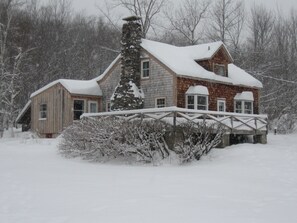 Cozy house in major snowstorm