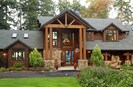 The stained glass front entry sets the tone for this spectacular vacation home.