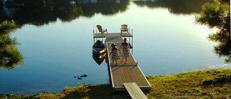 Dock off of back yard.