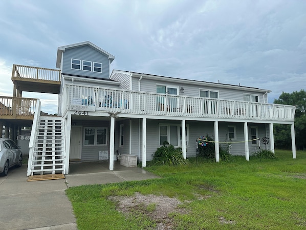Beach Bird with new 3 story addition and decks