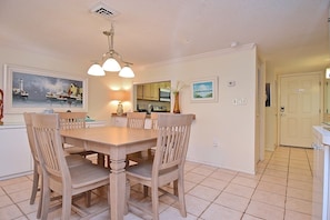 New dining set in dining area