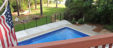 View from the back deck toward the lake.