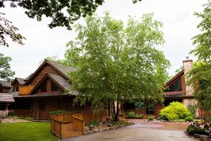 Front of Main House (left)and Pool House(right). 