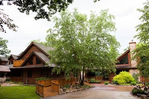 Front of Main House (left)and Pool House(right). 