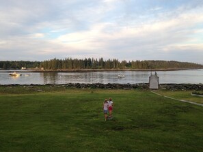 Front lawn and view of harbor