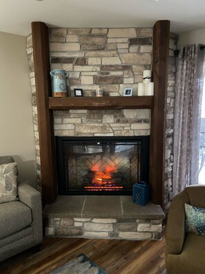 updated fireplace
