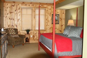 Master bedroom king bed.