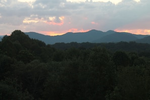 Enjoy amazing sunsets over long-range mountain views.