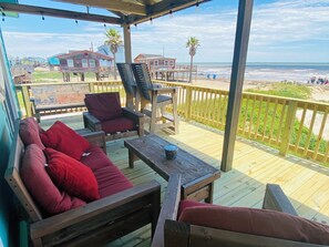Relax and watch the world go by on the deck