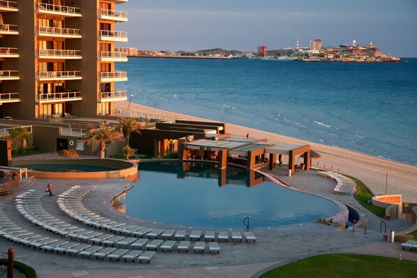 View of the Main Pool from our 4th Floor Balcony