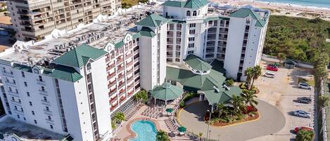 Aerial view of resort