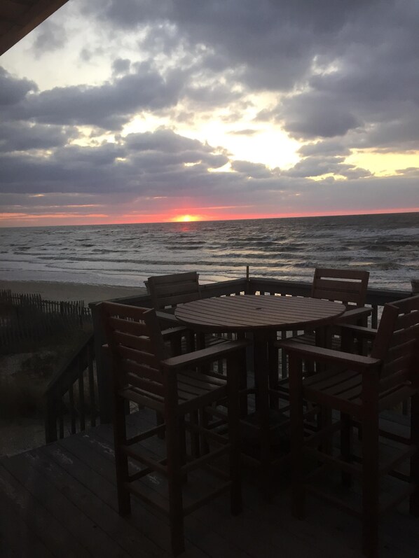 Another beautiful sunset over the Delaware Bay from the deck at Sunset Villa