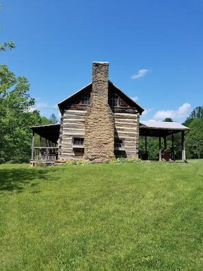 Side view of cabin