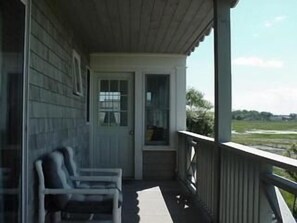 Back porch overlooking Rachel Carson Wildlife Preserve