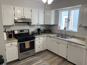 Full kitchen first floor apartment.