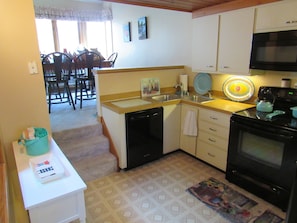 Fully stocked kitchen