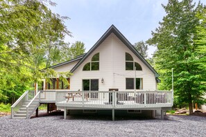 Nestled among the trees & situated on a double sized lot for your added privacy