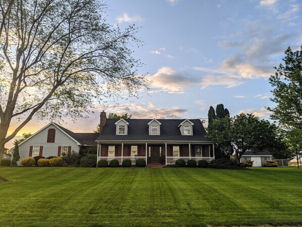 The view of the house from the road