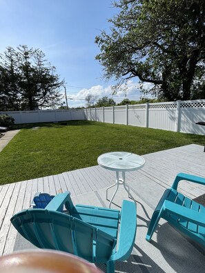 backyard with new fence