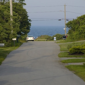 View looking left out of driveway to GREAT surfing spot-onlookers welcome!
