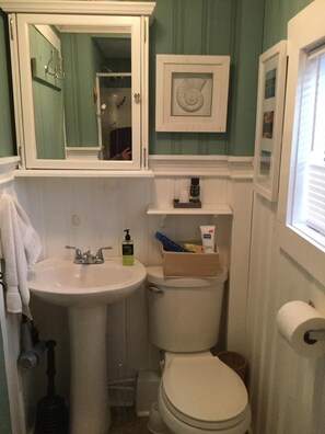Bathroom with stand up shower