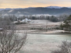 Another view from the deck.  This is why they call them the Smoky Mountains!