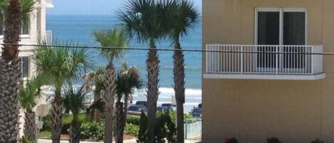 our view from front balcony looking down the beach ramp. 