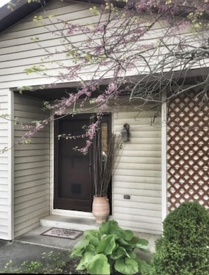 The front of our house where your vacation begins.