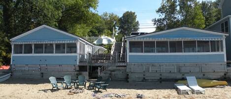 View of cottages from Lake Champlain