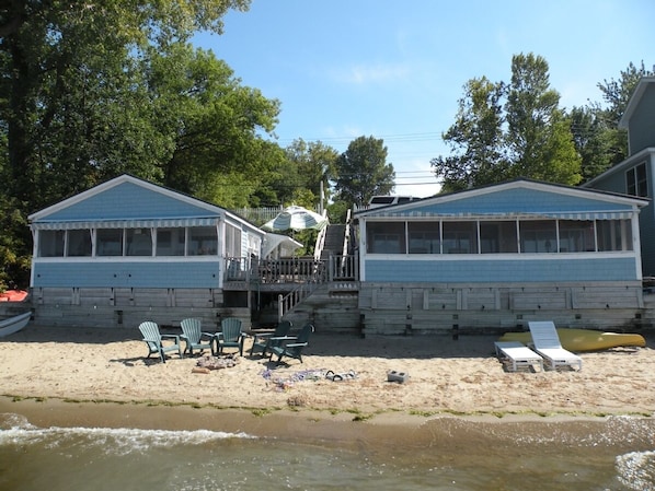 View of cottages from Lake Champlain