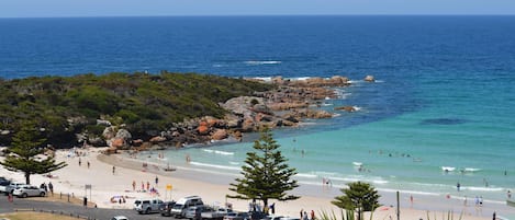 View of the beach from the deck
