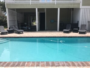 Break from the Beach & enjoy your Private Pool. Shaded area under the Deck 