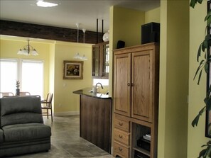 Living Room with Big Screen TV