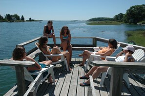 Hanging out on our pier