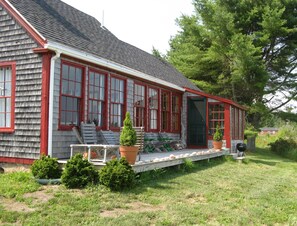 The back deck and porch.