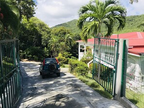 Gated entrance to the property