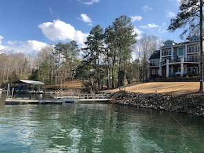 View of dock & house from water