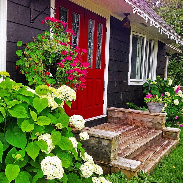 Beautiful Hydrangia's by the front porch at Potter's cottage