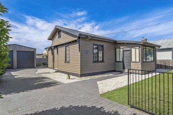 Off Street parking, Fully enclosed yard with gates. 