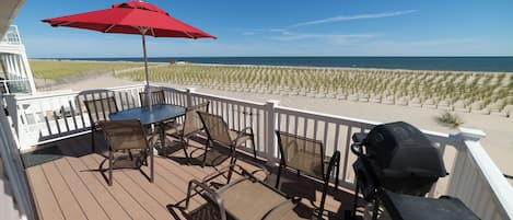 lovely oceanfront view from your upstairs deck