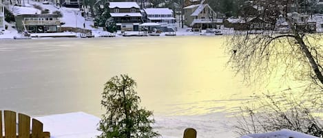 Winter view of the lake 