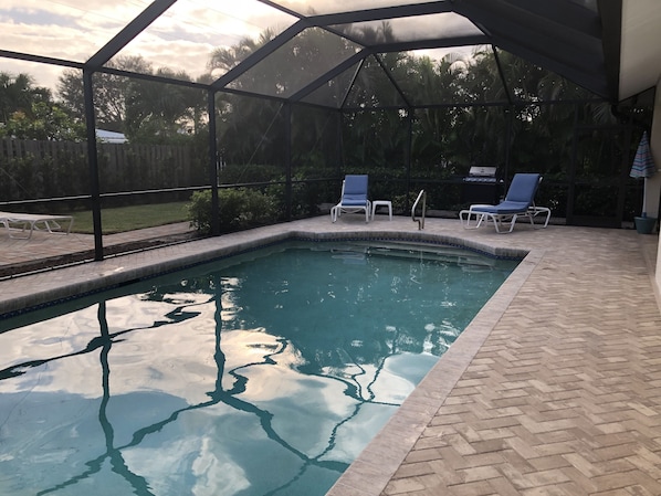 Brand new paver deck! Water always 85 degrees and crystal clear.